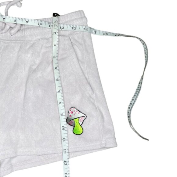Fabletics Lavender Lustre Towel Terry Mushroom Shorts Size Small Comfy Summer - Picture 6 of 6